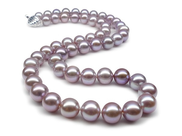 7-8 mm Lavender Freshwater Pearl Set 14K Gold 7-8 mm Lavender Freshwater Pearl Set 14K Gold